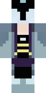 a ghostly pirate with pale skin and a tattered blue coat