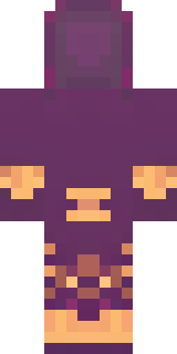 a nether hunter in crimson hide with glowing gold trim