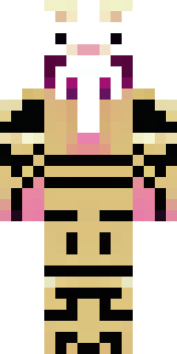 a piglin brute in gold armor with a snout and tusks