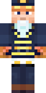 an airship captain in a navy coat with copper gadgets