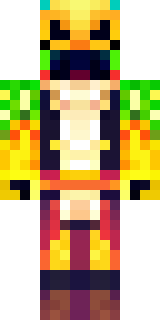 a golden pirate with an eyepatch and a parrot on the shoulder
