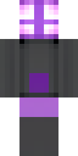 an enderman-inspired figure, tall and black with purple eyes