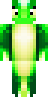 a dragon hybrid with green scales, horns and a spined tail