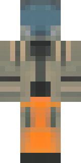 a battle-worn pilot in orange plating with scorch marks