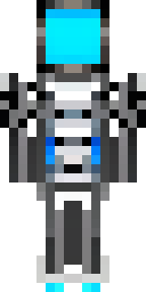 a chrome android with glowing blue eyes and exposed joints