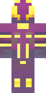 a nether hunter in crimson hide with glowing gold trim