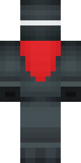 a shadow ninja in matte black with a red scarf