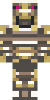 a piglin brute in gold armor with a snout and tusks