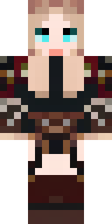 a shieldmaiden in leather armor with war paint