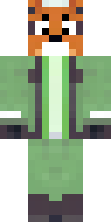 an anthropomorphic fox in a green explorer jacket