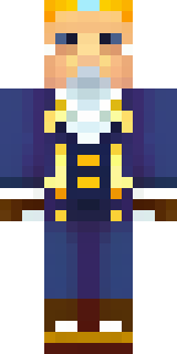 an airship captain in a navy coat with copper gadgets