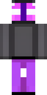 an enderman-inspired figure, tall and black with purple eyes