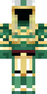 a jade samurai in green and gold ceremonial armor
