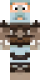 a frost viking in white furs and a horned helm
