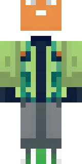 an anthropomorphic fox in a green explorer jacket