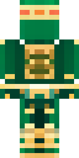 a jade samurai in green and gold ceremonial armor