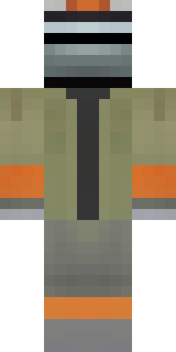 a battle-worn pilot in orange plating with scorch marks