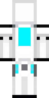 a sleek white service robot with a single cyan sensor