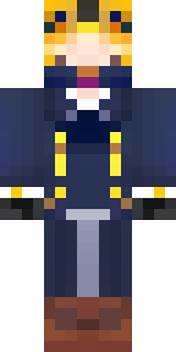 an airship captain in a navy coat with copper gadgets