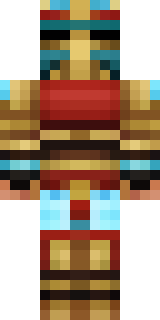 a gladiator in bronze arm guards and a red-plumed helmet
