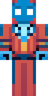 a masked hero in a sleek red and blue suit with a chest emblem