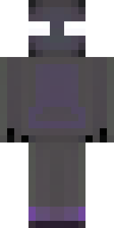 an enderman-inspired figure, tall and black with purple eyes
