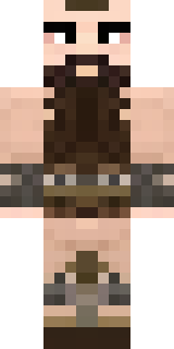 a viking warrior in fur and iron with a braided beard