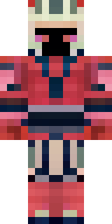 a samurai in red lacquered armor with a horned helmet