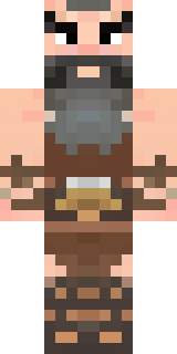 a viking warrior in fur and iron with a braided beard