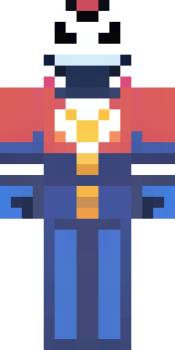 a masked hero in a sleek red and blue suit with a chest emblem