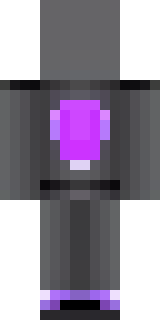 an enderman-inspired figure, tall and black with purple eyes
