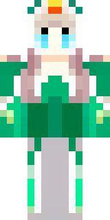 a queen in a flowing emerald gown with a silver tiara