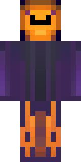 a Halloween pumpkin-headed figure in a dark cloak