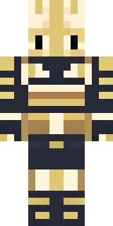a piglin brute in gold armor with a snout and tusks