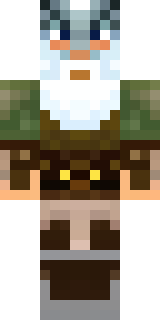 a frost viking in white furs and a horned helm