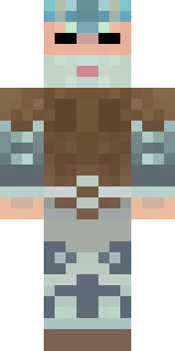a frost viking in white furs and a horned helm