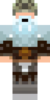a frost viking in white furs and a horned helm