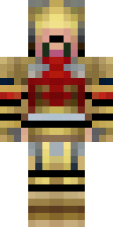 a gladiator in bronze arm guards and a red-plumed helmet