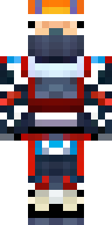a samurai in red lacquered armor with a horned helmet