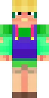 a farmer villager in a straw hat with a green apron