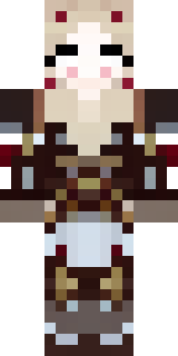 a shieldmaiden in leather armor with war paint