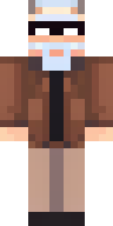 a friendly villager librarian in brown robes with glasses