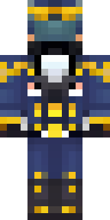 an airship captain in a navy coat with copper gadgets