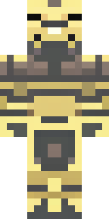 a piglin brute in gold armor with a snout and tusks