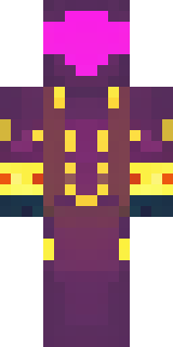 a nether hunter in crimson hide with glowing gold trim
