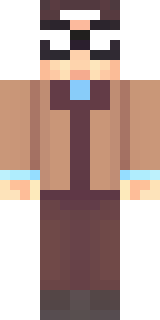 a friendly villager librarian in brown robes with glasses