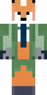 an anthropomorphic fox in a green explorer jacket
