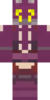 a nether hunter in crimson hide with glowing gold trim