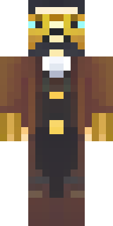 a steampunk inventor in a brown leather coat and brass goggles