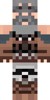 a viking warrior in fur and iron with a braided beard